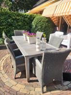 6 gevlochten tuinstoelen, Ophalen, Gebruikt, Wicker