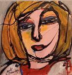 Janet Timmerije; klein schilderijtje op statief, Ophalen of Verzenden