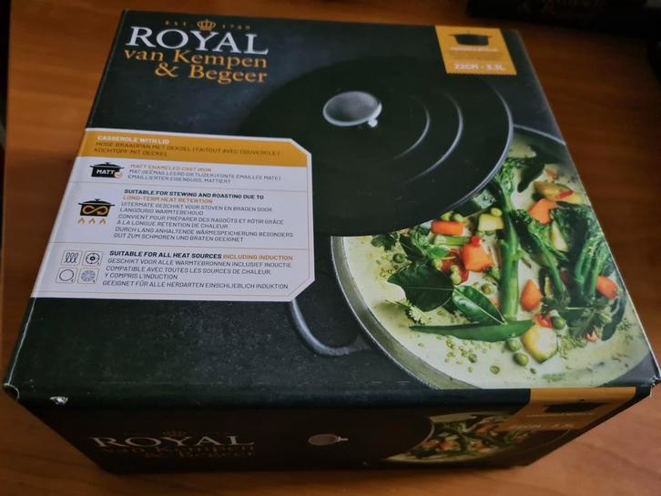 2 Ah royal van kempen en begeer gietijzeren
braadpan pannen, Huis en Inrichting, Keuken | Potten en Pannen, Nieuw, Koekenpan of Braadpan