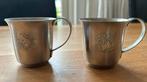 2x Vintage Gero Zilmeta rvs kinderbeker eekhoorn en haas, Ophalen of Verzenden