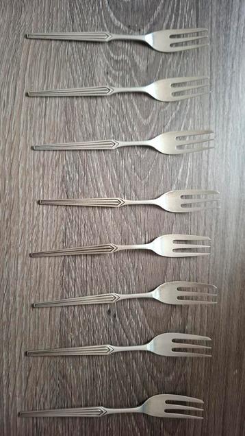 Vintage zilveren vorkjes set 8x beschikbaar voor biedingen