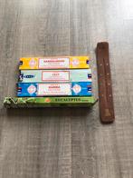 Wierookhouder + 4 Geuren (80% vol), Gebruikt, Bruin, Ophalen of Verzenden, Hout