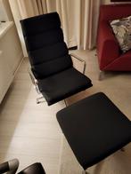 VITRA EAMES EA124+EA125(OTTOMAN)KLEUR HOPZAK ZWART, Ophalen of Verzenden