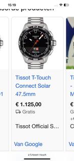 TISSOT T-TOUCH CONNECT SOLAR 47.5MM NIEUW, Ophalen of Verzenden, Zo goed als nieuw, Staal, Overige merken