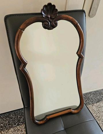 Antieke vintage kuifspiegel H58xB32 cm beschikbaar voor biedingen