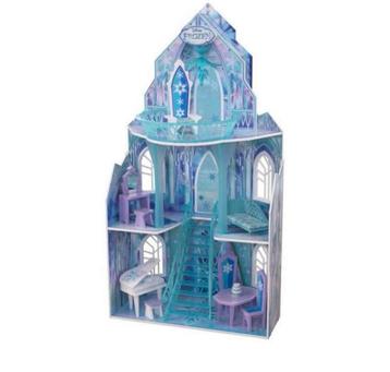 Groot Frozen kasteel paleis huis Elza Elsa incl poppen beschikbaar voor biedingen