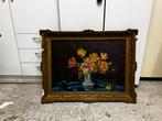 Bloemenstilleven met gouden lijst, Antiek en Kunst, Ophalen