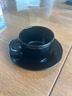 Arcoroc France Kop en Schotel - Zwart, Gebruikt, Ophalen of Verzenden, Glas, Effen