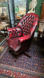 Originele lederen Chesterfield captain chair, Ophalen