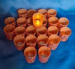 Luipaardprint glazen waxinelichthouders, 23 stuks, nieuw., Ophalen of Verzenden, Nieuw, Overige materialen, Minder dan 25 cm