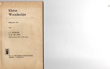Kleine Woorden Spelling 1955  door J.J.Borger en B.de Lint beschikbaar voor biedingen