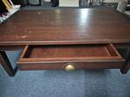 Houten salontafel met lade, Huis en Inrichting, Tafels | Salontafels, Ophalen, Gebruikt, 100 tot 150 cm, 50 tot 100 cm