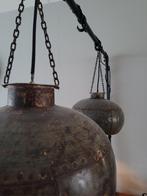 2 hanglampen, handgemaakt uit India, Huis en Inrichting, Lampen | Hanglampen, Ophalen of Verzenden, Nieuw, Minder dan 50 cm
