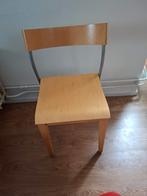 Houten stoel met metalen frame, Huis en Inrichting, Stoelen, Ophalen