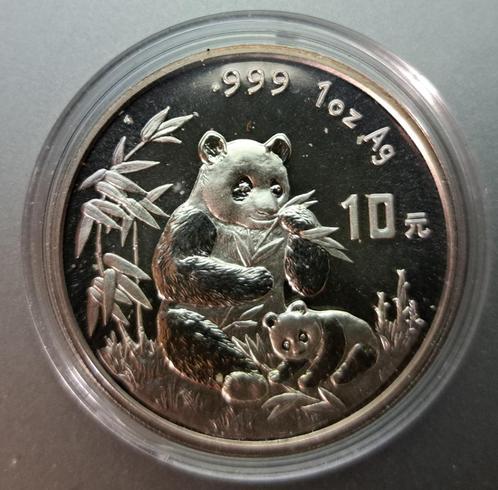 China, Panda 1996 - 1 Oz. puur zilver, Postzegels en Munten, Munten | Azië, Losse munt, Oost-Azië, Zilver, Ophalen of Verzenden