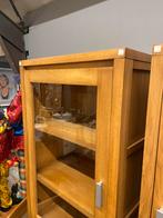 Blank eiken vitrinekast  H179,5xB68xD45cm, Ophalen, ., ., .