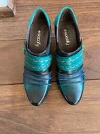 Leren blauw groene schoenen, Nieuw, Blauw, Ophalen of Verzenden, Pumps