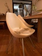 4 Witte Kuipstoelen - Modern Design, Huis en Inrichting, Stoelen, Ophalen, Kunststof, Gebruikt, Wit