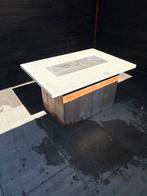 Stijlvolle vuurtafel te koop incl 2 gasflessen!, Ophalen, Gebruikt, Rechthoekig, Overige materialen