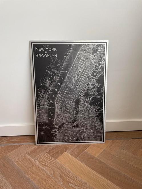 New York & Brooklyn IJzeren Poster, Huis en Inrichting, Woonaccessoires | Schilderijen, Tekeningen en Foto's, Zo goed als nieuw