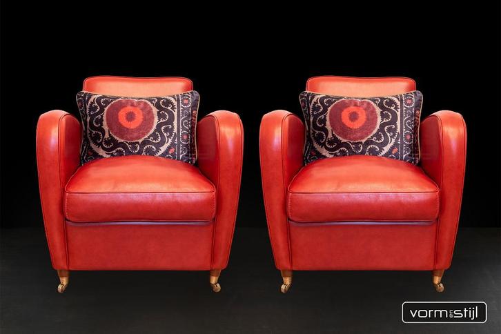 Baxter Charmine in dik bull leather, Huis en Inrichting, Fauteuils, Zo goed als nieuw, Leer, 75 tot 100 cm, 75 tot 100 cm, Ophalen