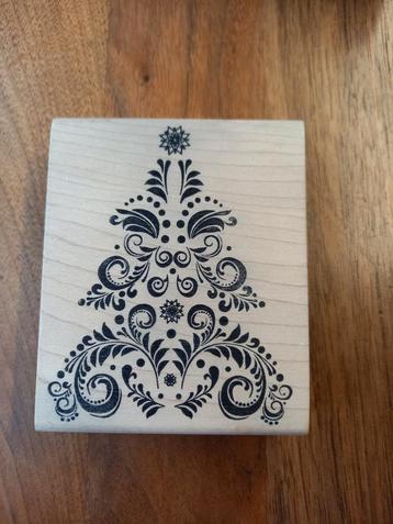 Mooie kersstempel kerstboom beschikbaar voor biedingen