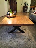 Salontafel met zwarte gekruisde poten, Huis en Inrichting, Tafels | Eettafels, Ophalen, 50 tot 100 cm, Vierkant, Tot twee personen