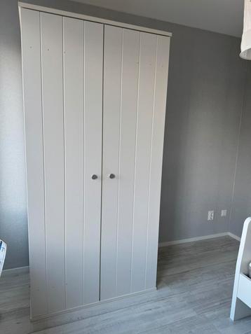 Devon witte kledingkast met hang- en legdeel 100x202x60 beschikbaar voor biedingen