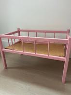 Roze houten speelgoed poppenwieg poppenbedje, Ophalen of Verzenden, Zo goed als nieuw, Overige typen