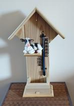 houten tuin vogel huisje/thermometer en koe design, volgnr 5, Tuin en Terras, Ophalen of Verzenden, Nieuw