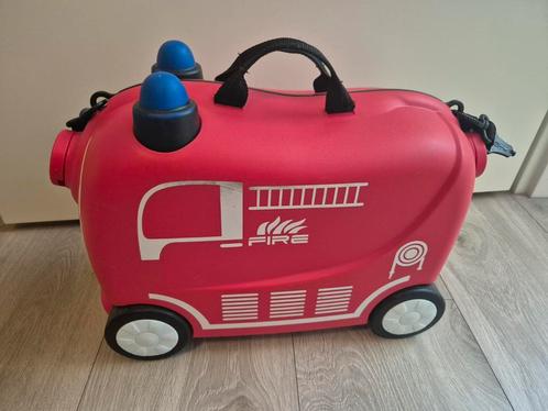 Ride on Kinderkoffer zitkoffer brandweer handbagage, Kinderen en Baby's, Kinderspulletjes, Zo goed als nieuw, Ophalen