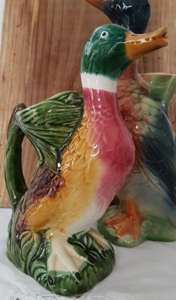 Franse schenkkan Eend, Art Nouveau, Barbotine, Antiek en Kunst, Antiek | Keramiek en Aardewerk, Ophalen of Verzenden