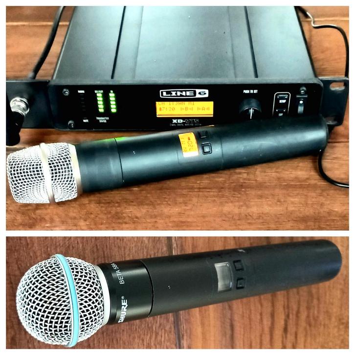 LINE 6 XD V75 2,4 GHz € 225,- _____________ + SHURE BETA 58A, Muziek en Instrumenten, Microfoons, Zo goed als nieuw, Zangmicrofoon