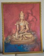 Buddha canvas schilderij in lijst - gesigneerd, Ophalen