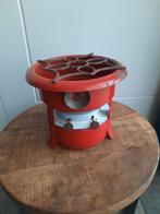 2 pits rood petroleumstel, Ophalen of Verzenden