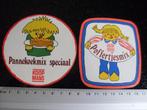 2x sticker koopmans logo pannekoekmix speciaal poffertjesmix, Verzamelen, Verzenden, Zo goed als nieuw, Merk