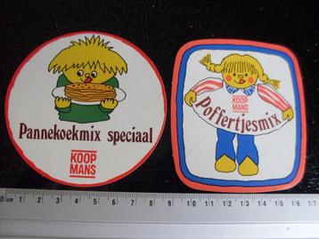 2x sticker koopmans logo pannekoekmix speciaal poffertjesmix beschikbaar voor biedingen