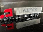 Tekno Scania 4 serie torpedo mt 40ft cont op chassis in doos, Ophalen of Verzenden, Zo goed als nieuw, Bus of Vrachtwagen, Tekno