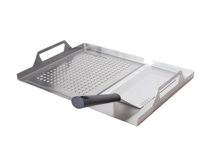 Boretti 2-in1 grilltray met spatel BBA135, Tuin en Terras, Barbecue-accessoires, Nieuw, Ophalen of Verzenden