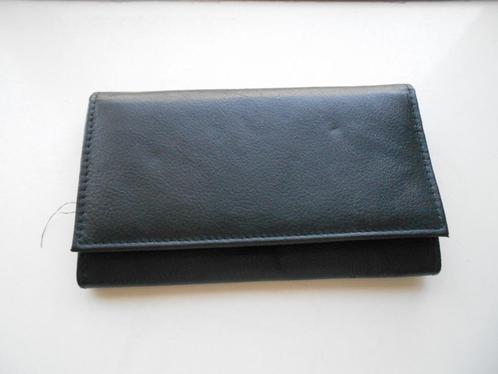 KOOPJE!!! Zwarte leren portefeuille met veel vakjes, 2.95., Sieraden, Tassen en Uiterlijk, Portemonnees, Nieuw, Zwart, Leer, Ophalen of Verzenden