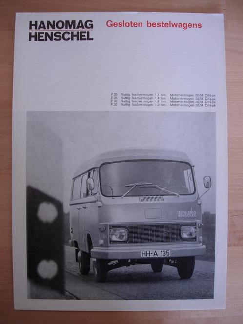 Hanomag Henschel F20 F25 F30 F35 Brochure ca 1970, Boeken, Auto's | Folders en Tijdschriften, Gelezen, Overige merken, Ophalen