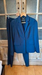Broekpak Guess blauw/wit krijtpak maat s blazer/ broek 28, Kostuum of Pak, Guess, Nieuw, Maat 36 (S)