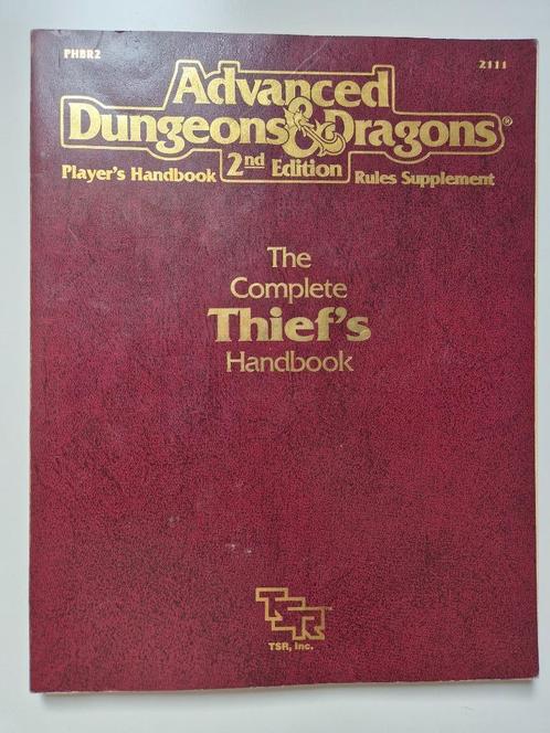 The Complete Thief's Handbook – AD&D (TSR 2111, PHBR2), Hobby en Vrije tijd, Wargaming, Gebruikt, Historisch, Boek of Catalogus