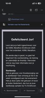 ASML Hele Marathon Eindhoven, Ophalen of Verzenden