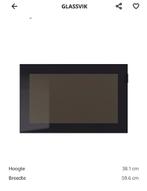 GLASSVIK vitrinedeurtje zwart/rookglas, Huis en Inrichting, Ophalen, Zwart, 50 tot 100 cm, Zo goed als nieuw