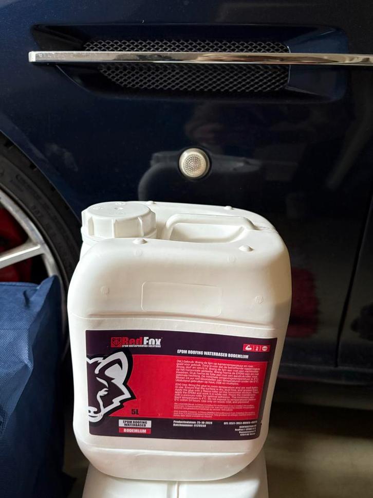 Redfox EPDM Lijm - 5 Liter, Doe-het-zelf en Verbouw, Dakpannen en Dakbedekking, Nieuw, Overige typen, Overige materialen, Zwart