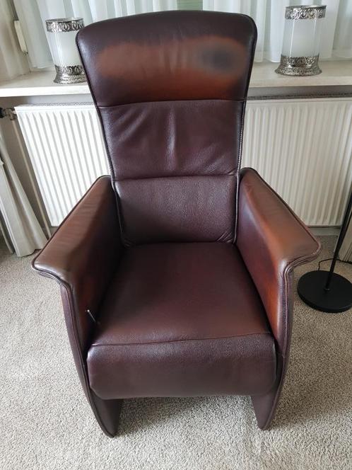 stoel, Huis en Inrichting, Stoelen, Gebruikt, Twee, Leer, Bruin, Ophalen