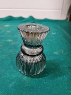 kandelaar glas vintage smokey glas, Huis en Inrichting, Woonaccessoires | Kandelaars en Kaarsen, Ophalen of Verzenden
