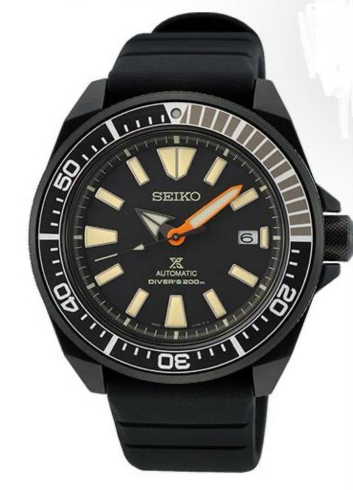 Seiko SRPH11K1 Samurai black, Sieraden, Tassen en Uiterlijk, Horloges | Heren, Nieuw, Polshorloge, Seiko, Staal, Kunststof, Ophalen of Verzenden