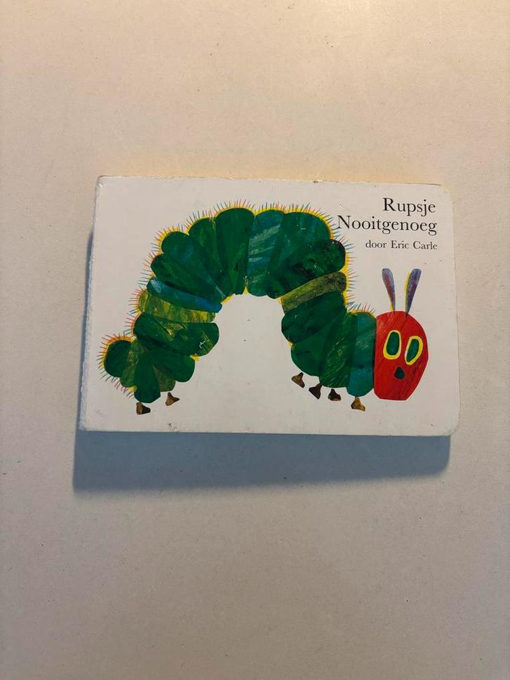 Rupsje Nooitgenoeg - Eric Carle karton boekje Eric Carle!, Boeken, Kinderboeken | Baby's en Peuters, Gelezen, 1 tot 2 jaar, Uitklap-, Voel- of Ontdekboek